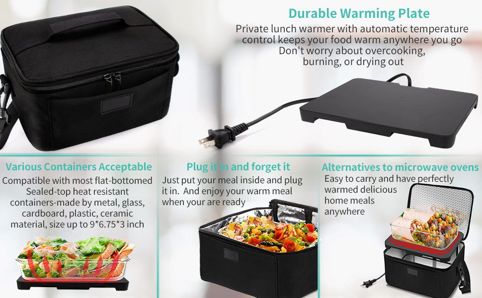 Portable Oven, 110V Portable Food Warmer Personal Portable Oven Mini  Electric Heated Lunch Box for Reheating & Raw Food Cooking in Office, Travel,  Potlucks and Home Kitchen (Black) - Yahoo Shopping